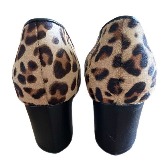 Marc Fisher Mana Leopard Print Cow Fur Heels - Picture 4 of 6